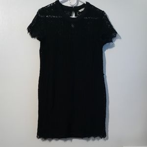 Lauren conrad women  dress 10 black lace crochet